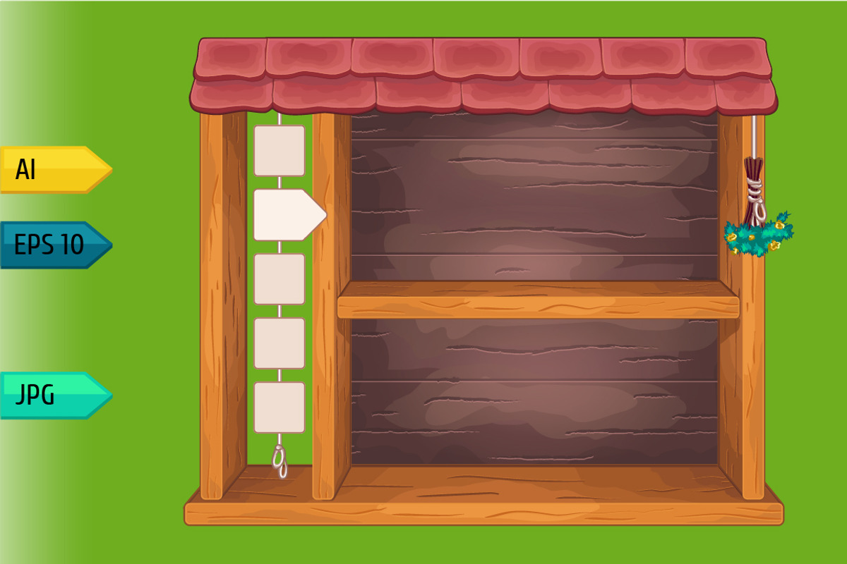 Game wooden shelf windows set, a Templates & Theme by julia_musdotter (Photo 8 of 20)