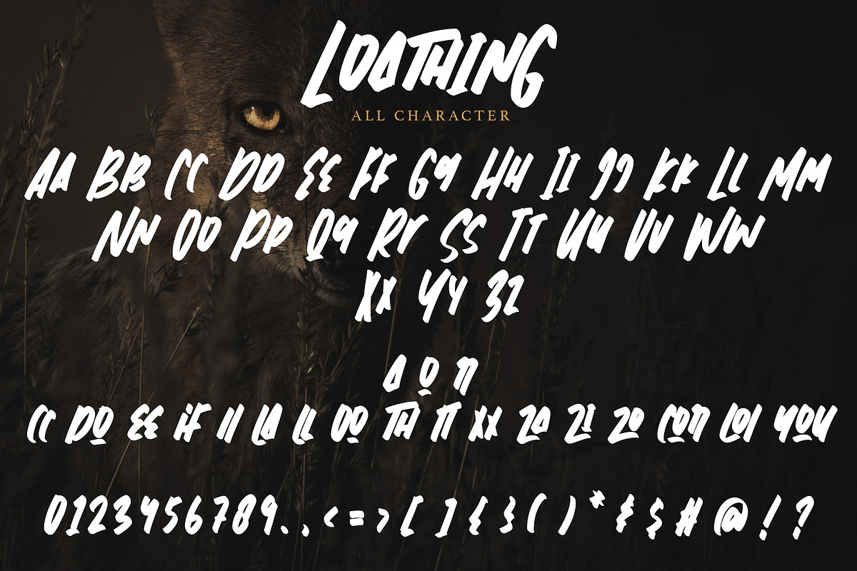 Loathing - Brush Font, a Script Font by Arendxstudio (Photo 8 of 8)