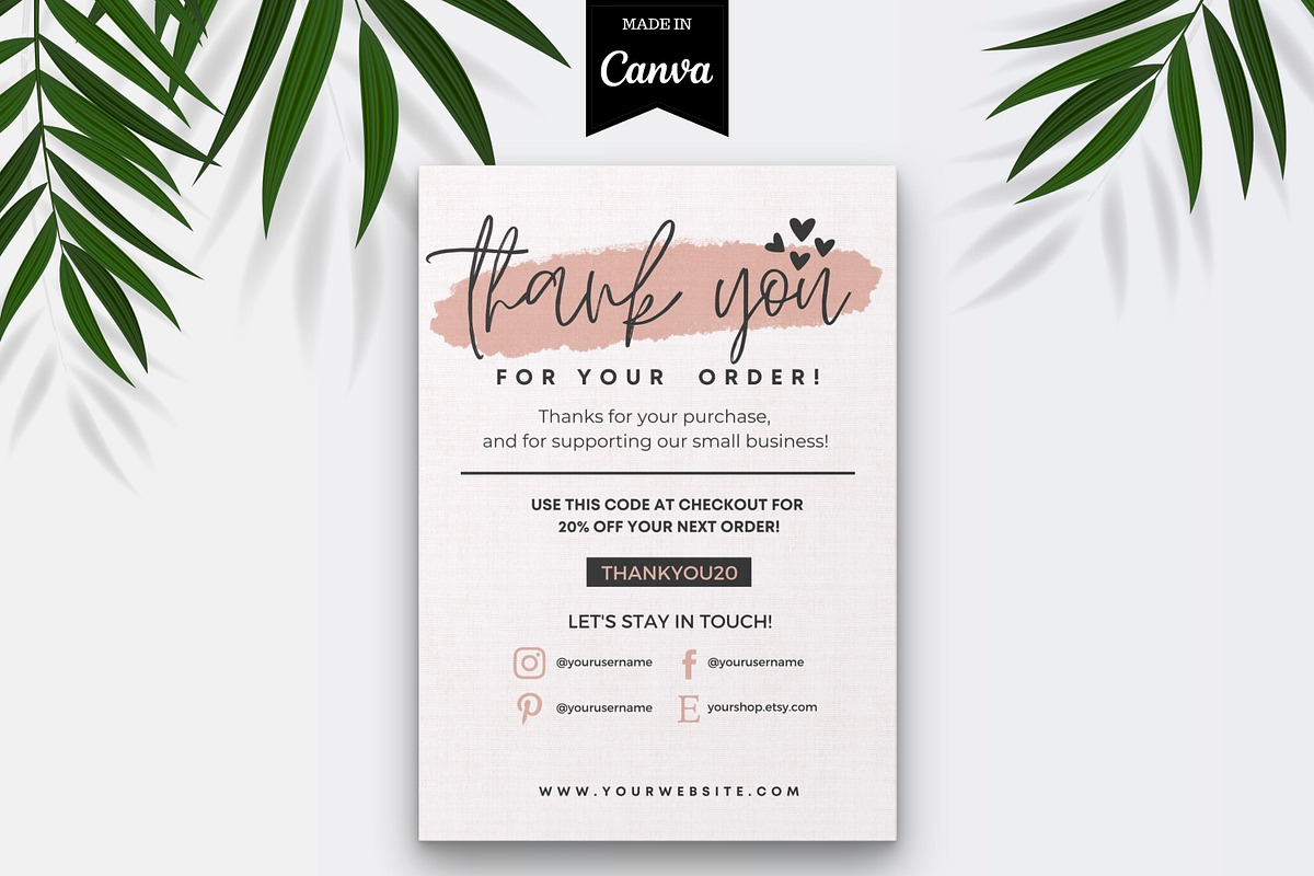 Thank You Card For Small Business, a Flyer Template by Oskar Wantopi (Photo 1 of 4)
