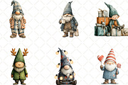 Cute Christmas Baby Gnome Clipart, an Illustration by Black Bird Studio (Thumbnail 2 of 6)