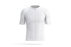 White Men Cycling Jersey 3D Model