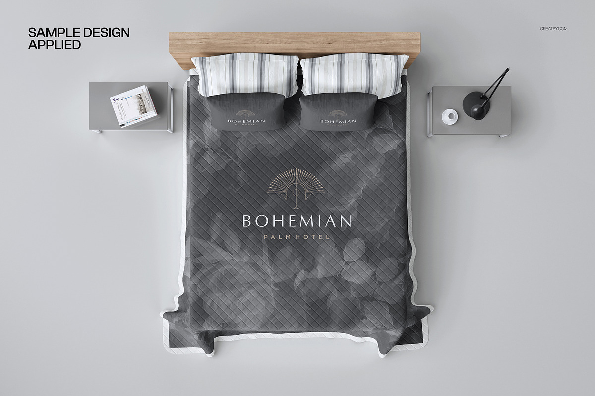 Quilted Bed Coverlet Mockup, a Household Mockup by creatsy2 (Photo 4 of 5)