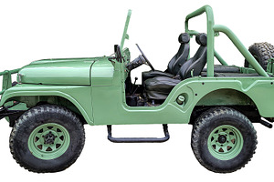 Side view suv vehicle isolated photo, a Transportation Photo by DanFLCreativo