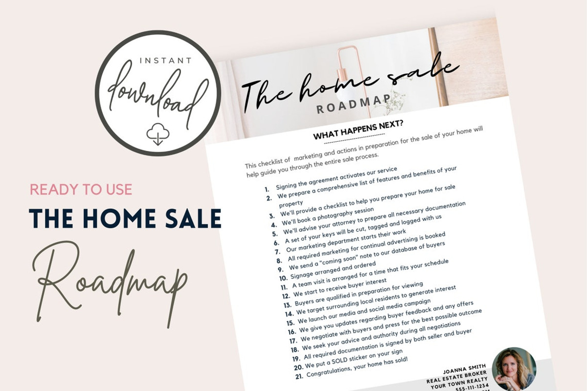 Home Sale Roadmap Template CANVA, a Flyer Template by RealEstateDreams (Photo 2 of 3)