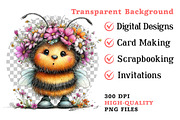 Funny Summer Bee Clipart, an Illustration by Dream Creation (Thumbnail 8 of 8)