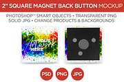 2 Square Button Magnet Back Mockup, a Product Mockup by Mark Anthony Media (Thumbnail 1 of 4)