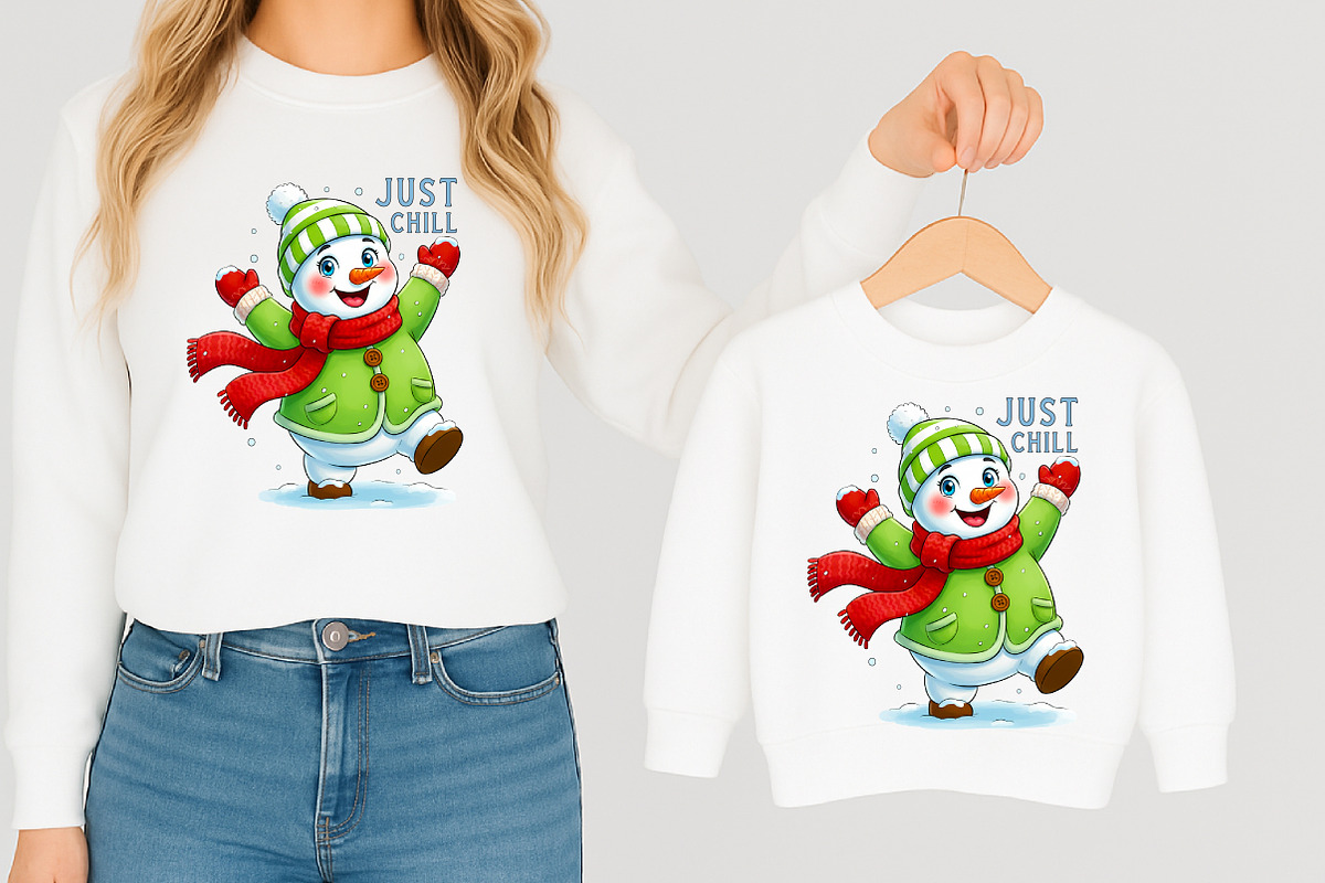 Just Chill Snowman Sublimation, an Illustration by Libby Wishes (Photo 7 of 8)