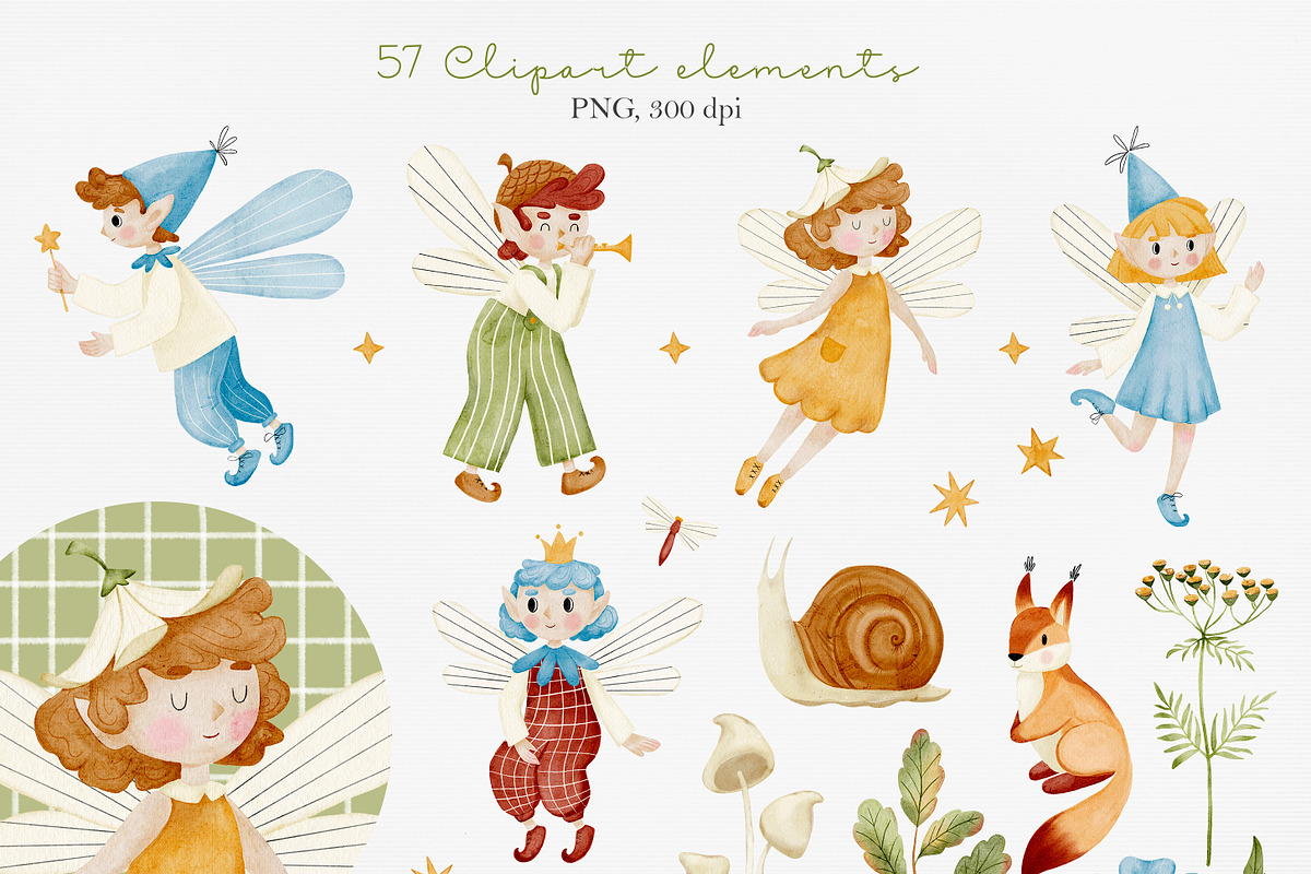 Forest fairies collection, an Illustration by AfonshinaArt (Photo 11 of 14)
