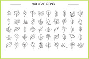 Bundle of Leaf Line Illustrations, an Illustration by Designfour (Thumbnail 2 of 7)