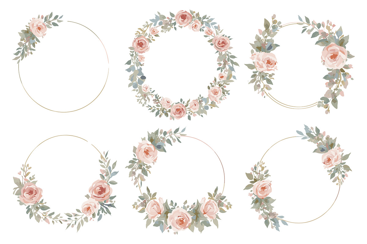 Geometric Floral Frames Set, an Illustration by jahid234 (Photo 13 of 20)