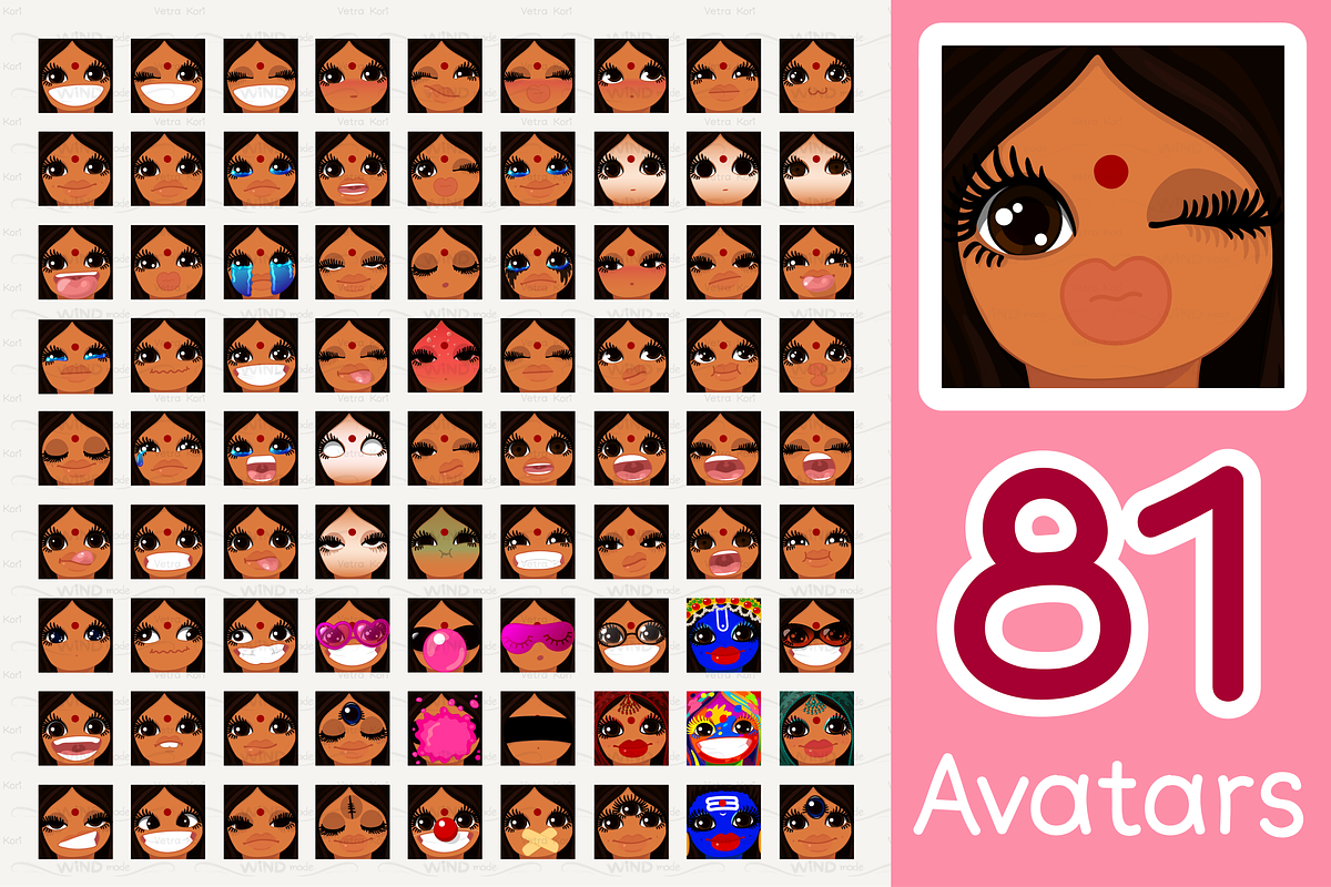 vector BIG avatars SET, a Templates & Theme by WINDmade (Photo 31 of 40)