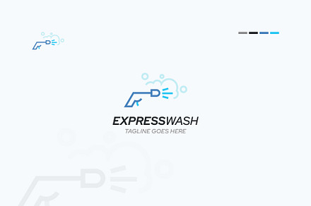 Washing Logo Design Template
