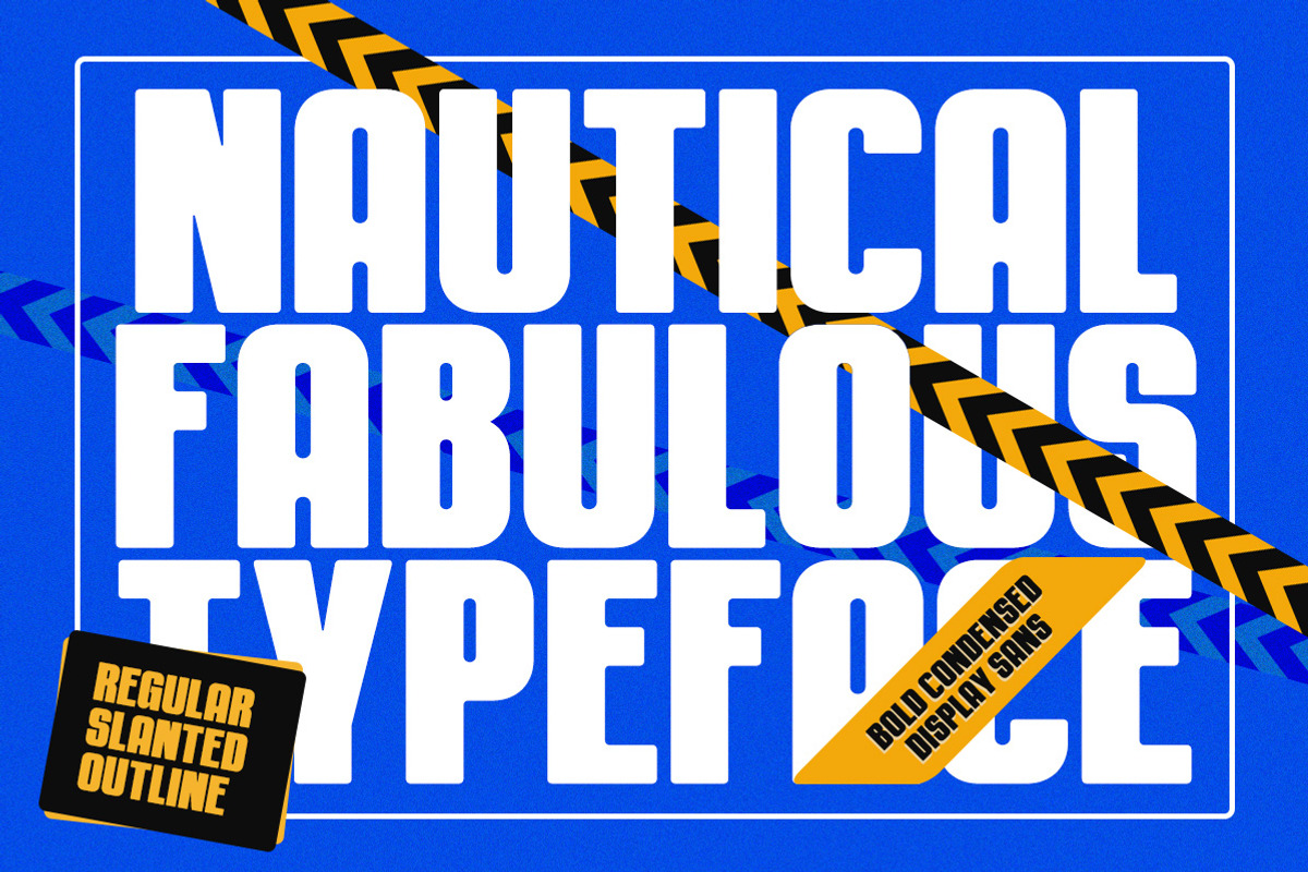 Nautical Fabulous Condensed Display, a Sans Serif Font by Letterhend Studio (Photo 1 of 9)