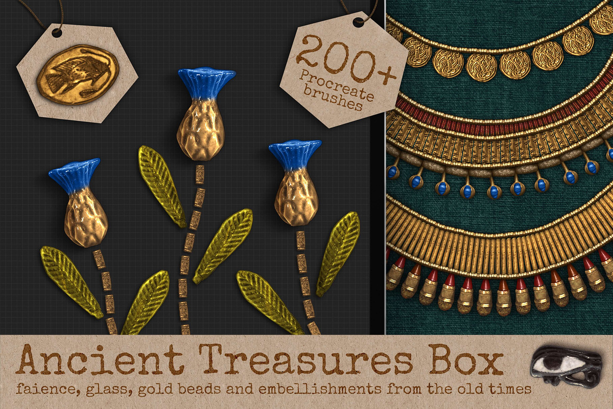 Ancient Treasures Box for Procreate, a Brush Add-On by bokettori (Photo 1 of 24)