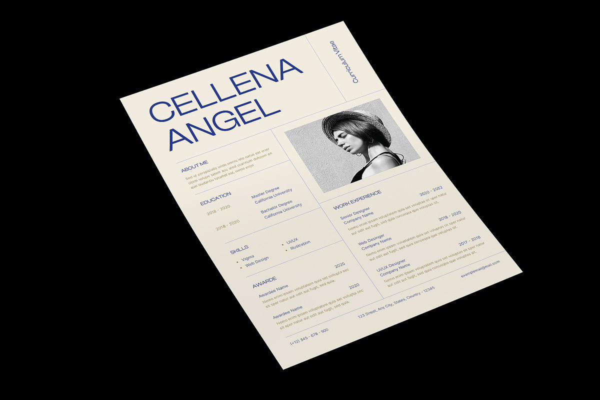 Simple Minimal Resume Template, a Resume Template by Neermana (Photo 3 of 5)