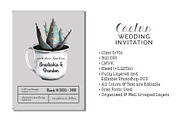 Cactus Wedding Invitation, an Invitation Template by Cyrah's Collection (Thumbnail 1 of 4)