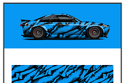 Bold Tiger Stripe Car Wrap, an Object Illustration by CarWrap design (Thumbnail 3 of 4)