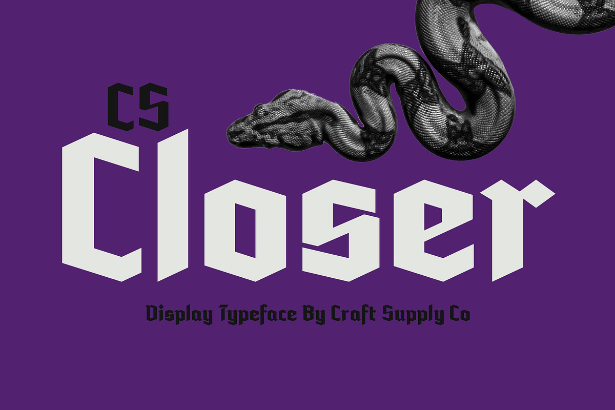 CS Closer – Gothic Font, a Sans Serif Font by Craft Supply Co. (Photo 1 of 8)