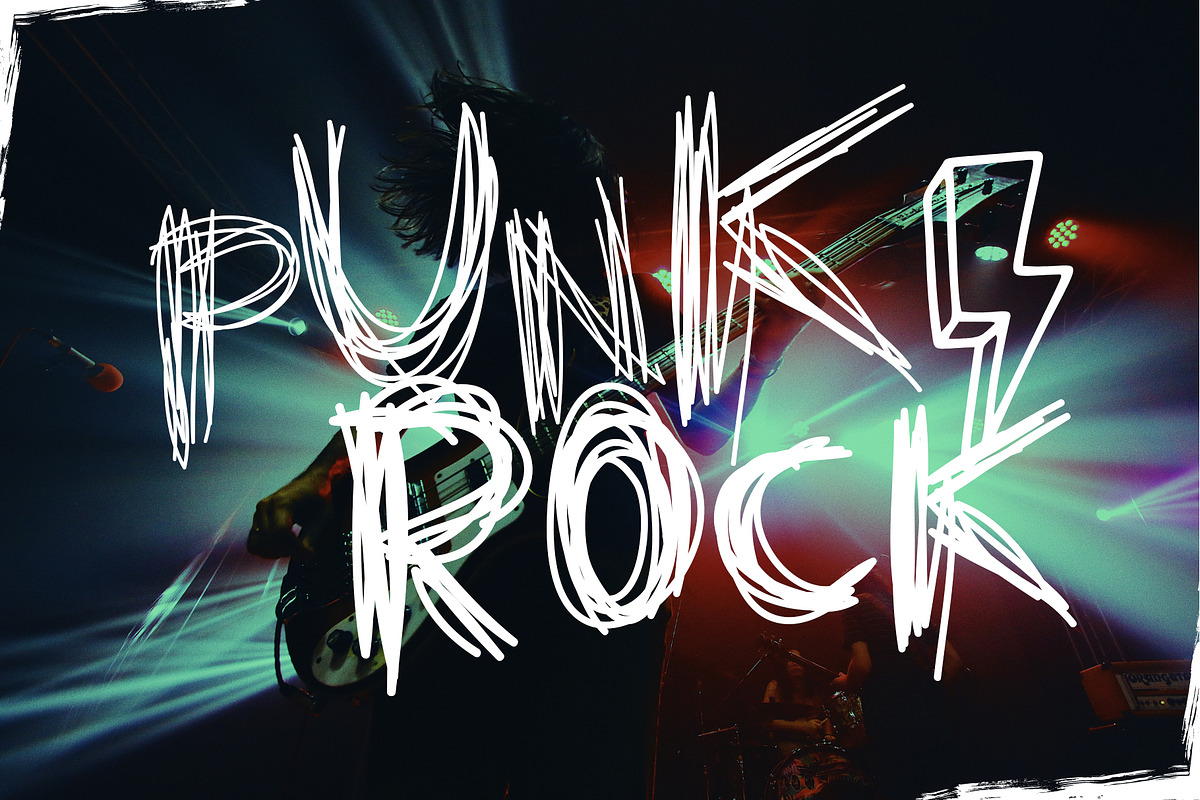 Punk trendy hand drawn font-Punkiest, a Font by CreativeFolks (Photo 4 of 7)