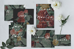 Modern English Garden Wedding Suite, an Invitation Template by BlueRobinDesignShop