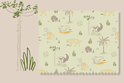 Jungle Animals Seamless Pattern, a Pattern Graphic by Lady Bruniere Design (Thumbnail 4 of 8)