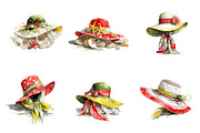 Whimsical Summer Hat Clipart, an Illustration by DreamPrint404 (Thumbnail 6 of 7)