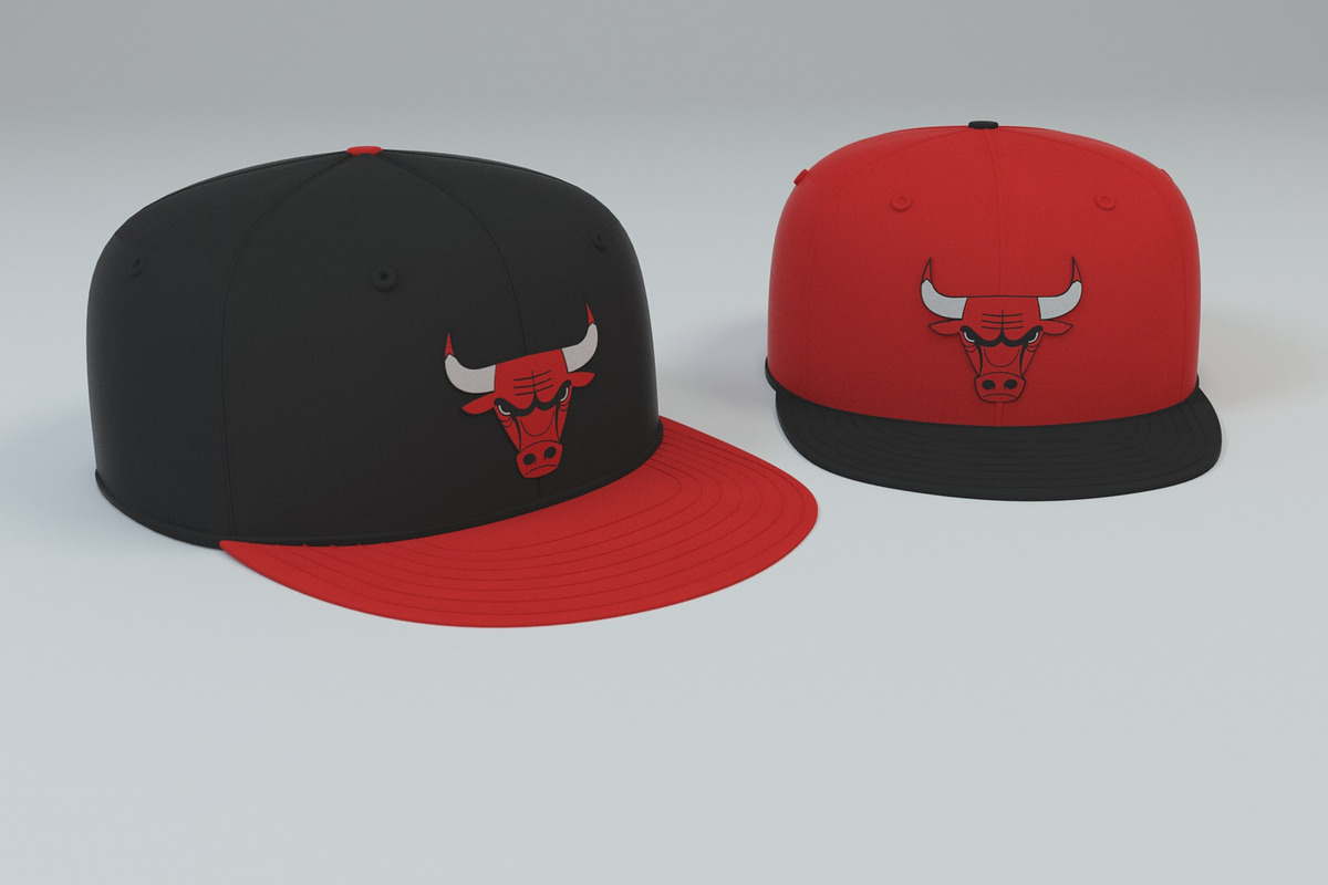 Chicago Bulls Baseball Caps, a Textures & Material 3D Model by 3DTreatment (Photo 2 of 55)