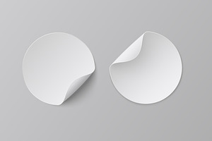 Realistic paper stickers