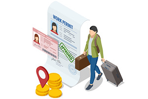 Isometric illustration of a woman, a Finance Illustration by Golden Sikorka