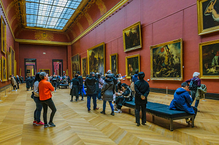 Crowd at painting gallery, paris, france, an Arts & Entertainment Photo by DanFLCreativo