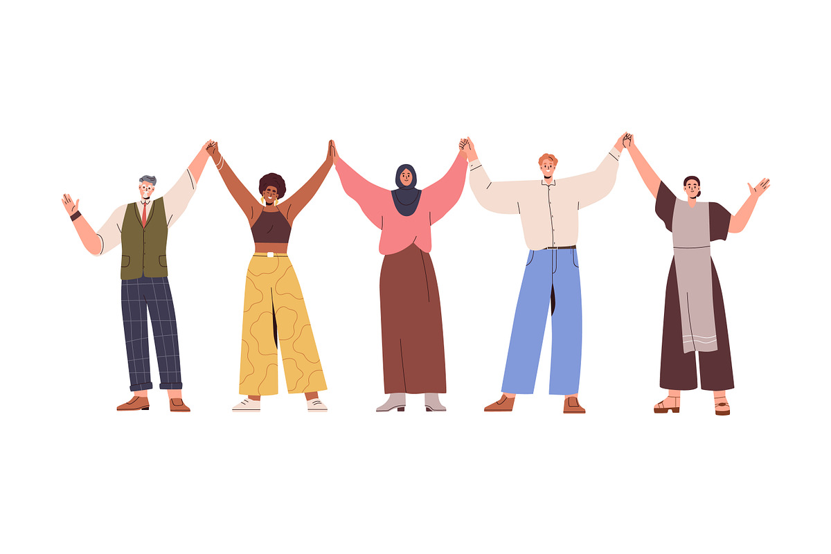 Happy people with raised hands up, a Person Illustration by Good Studio (Photo 5 of 12)
