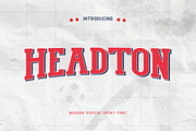 Headton - Modern Display Sport Font, a Serif Font by overlaytemplates (Thumbnail 1 of 5)