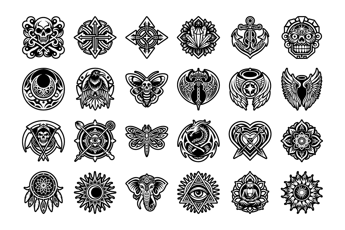 Classic Tattoo Icon Pack, an Icon by Vector Portal (Photo 6 of 6)