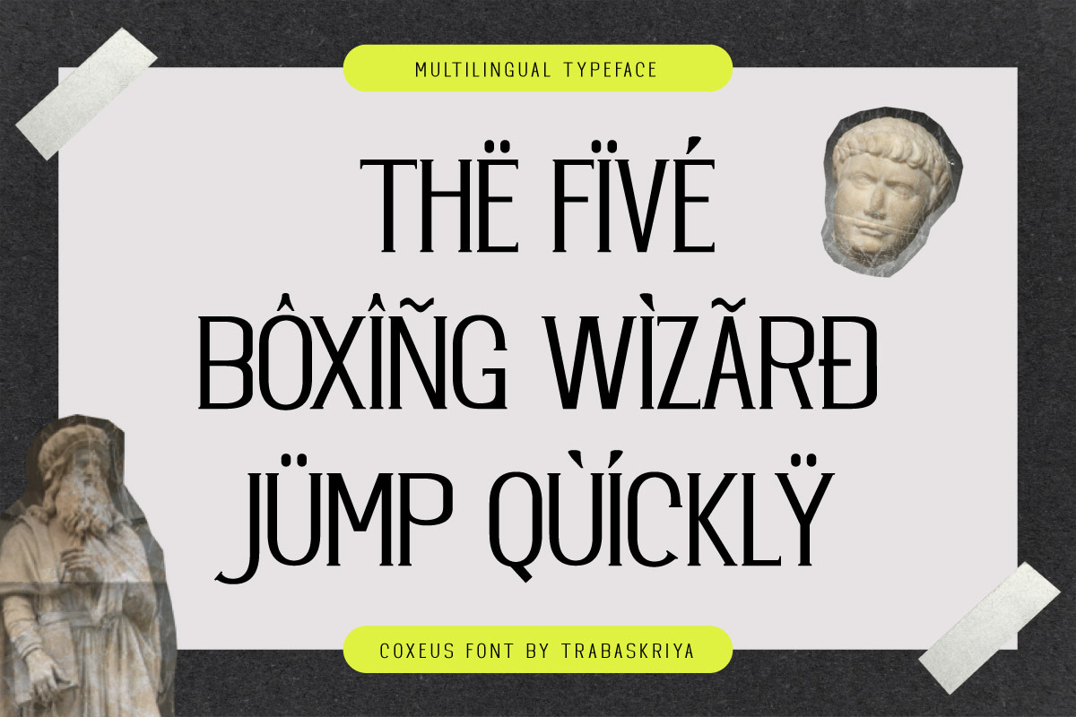 Coxeus - Serif Display Font, a Serif Font by trabaskriya (Photo 3 of 8)