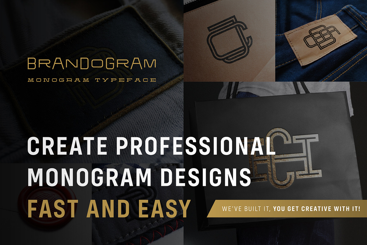 Brandogram Monogram Typeface, a Slab Serif Font by Bogdan Casota (Photo 1 of 22)