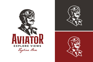 Vintage Aviator Pilot Goggles Logo, a Branding & Logo Template by funpixel
