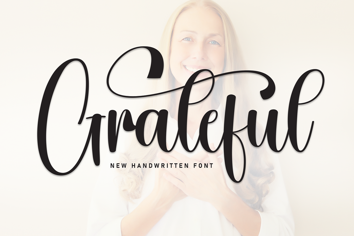 Grateful | Script Font, a Handwritten Font by Scratchones (Photo 1 of 9)