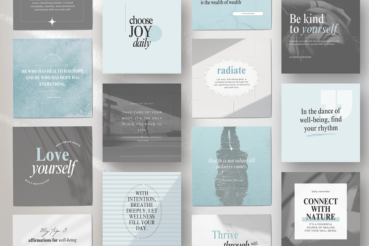 Wellness Quote Instagram Templates, a Social Media Template by DigiPax (Photo 6 of 11)