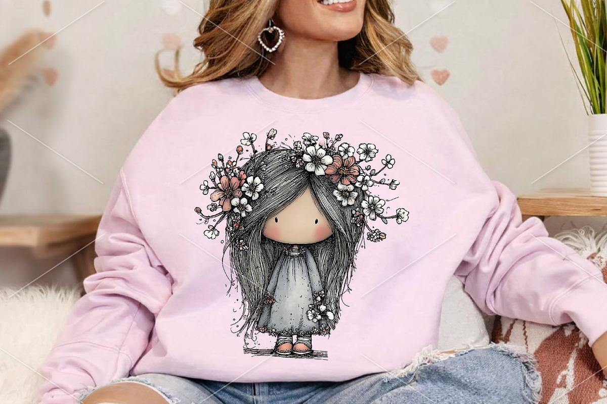 Watercolor Spring Girl Clipart PNG, an Illustration by Canvas Craft (Photo 4 of 7)