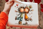 Whimsical Valentine Best Friend Clip, an Illustration by OK Design (Thumbnail 4 of 6)