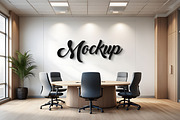 Modern Office Wall Logo Mockup, a Mockup by GenesisCreativeCo (Thumbnail 1 of 3)