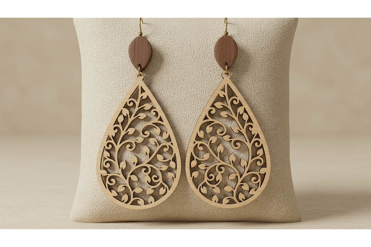 Floral Drop Earring SVGs, a Graphic by hafijul (Photo 10 of 11)