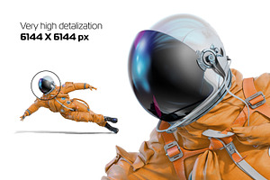 PSD Mockup 3D NASA Astronaut 23