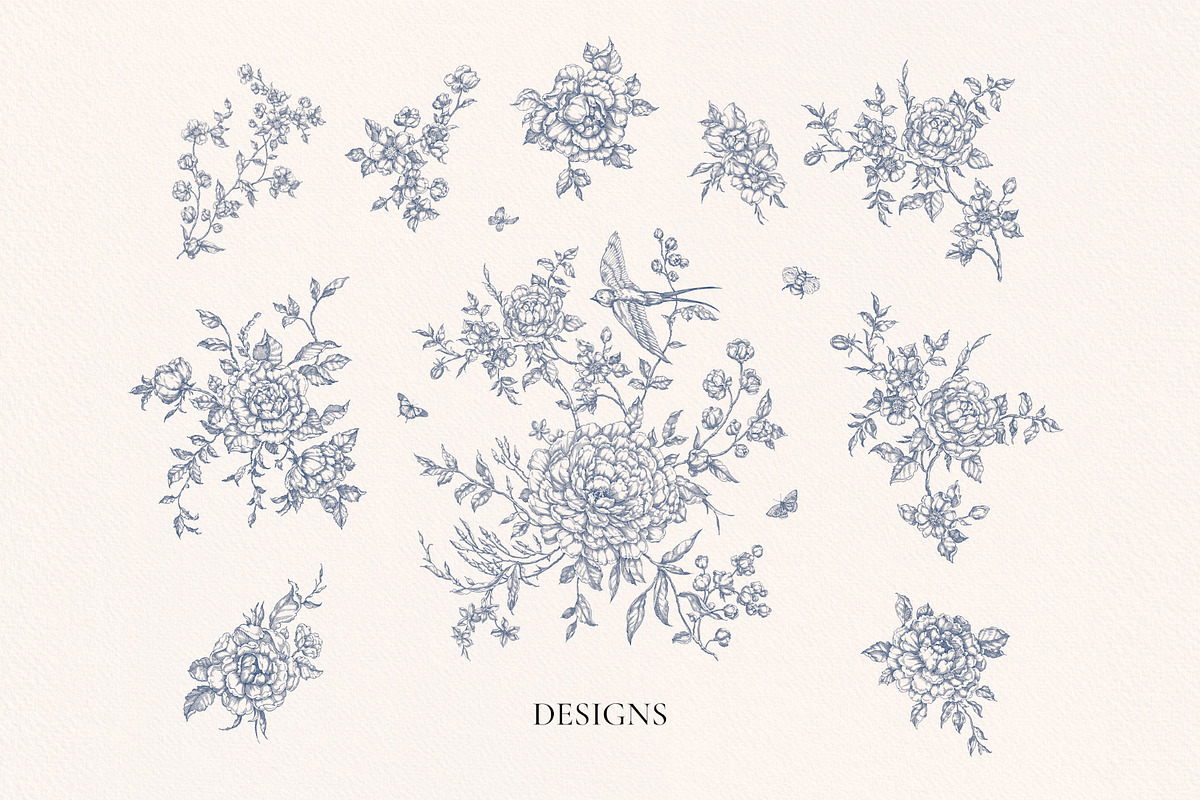 Toile de Jouy Seamless pattern, a Pattern Graphic by Ekaproeka (Photo 6 of 7)