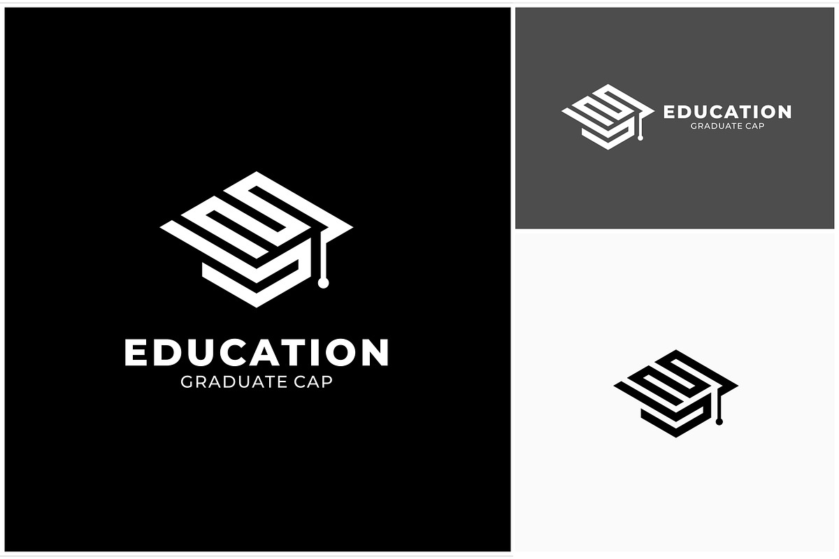 Study Graduation Cap Geometric Logo, a Branding & Logo Template by ika trisiana (Photo 1 of 2)