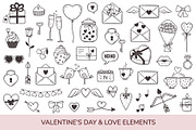 Valentines day Love vector doodles, a Graphic by InkySplash (Thumbnail 2 of 5)