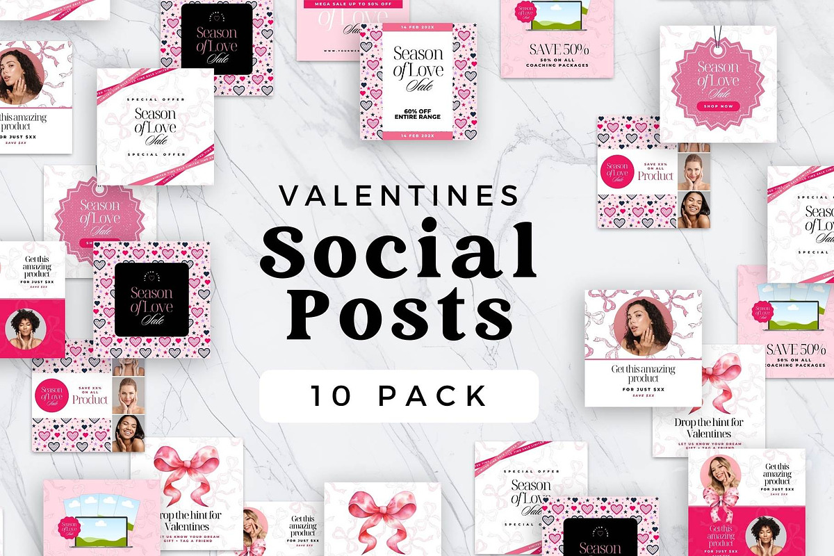 Valentine Instagram Feed Posts, a Social Media Template by Tracia Creative (Photo 2 of 2)