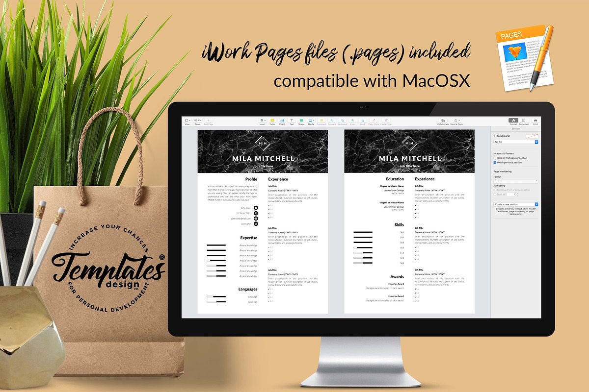 Modern Resume Design / CV - Mila, a Resume Template by Templates Design Co. (Photo 10 of 17)