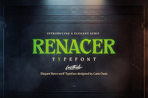RENACER | Future serif Font, a Slab Serif Font by Lostkids