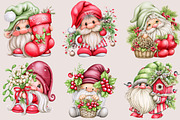 Whimsical Christmas Gnome Clipart B, a Seasonal Illustration by SVGArt (Thumbnail 2 of 5)